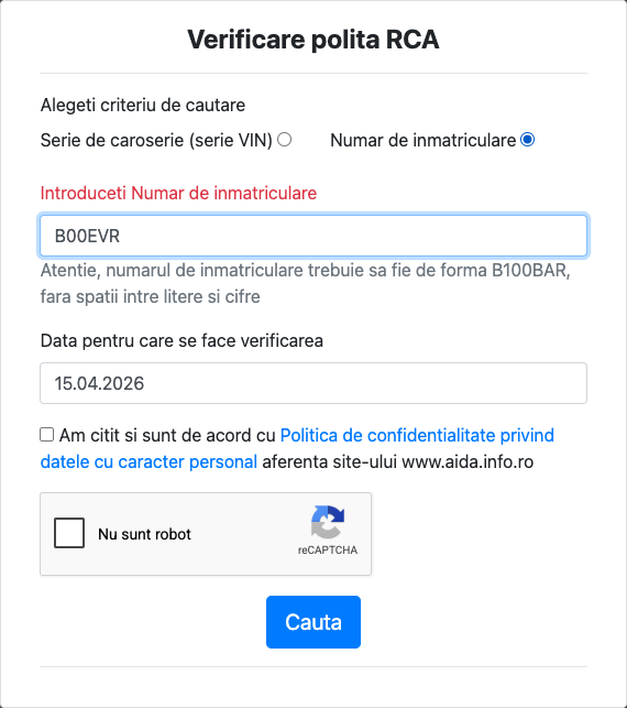 Alege criteriul și introdu numărul